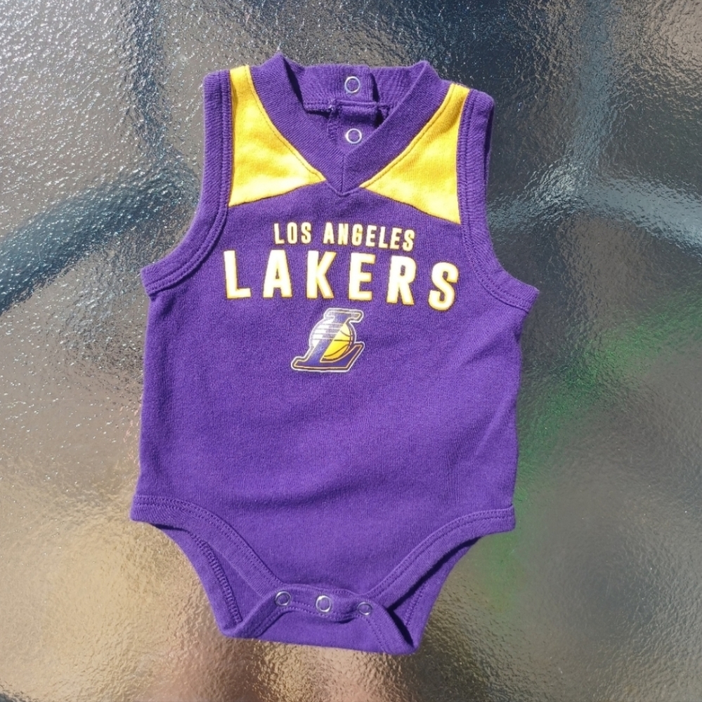 NBA Los Angeles Lakers Purple and Gold Baby One-Piece Bodysuit